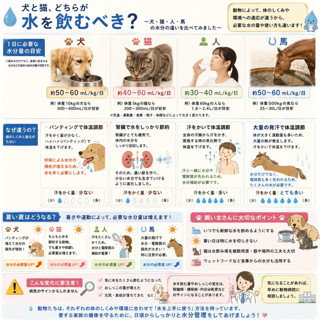 動物の飲水量